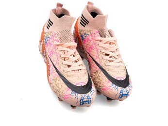 Air Laliga 565 Garson Krampon Çoraplı - Somon/Siyah/Desenli - Air Laliga