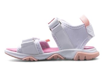 Middo Şeritli Patik Sandalet - Beyaz/Pembe/Pudra T - Middo