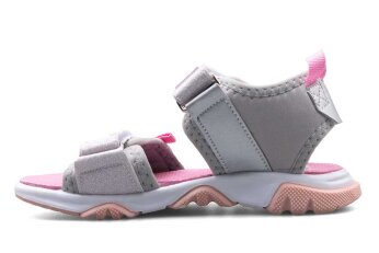 Middo Şeritli Patik Sandalet - Gri/Pembe/Simli - Middo