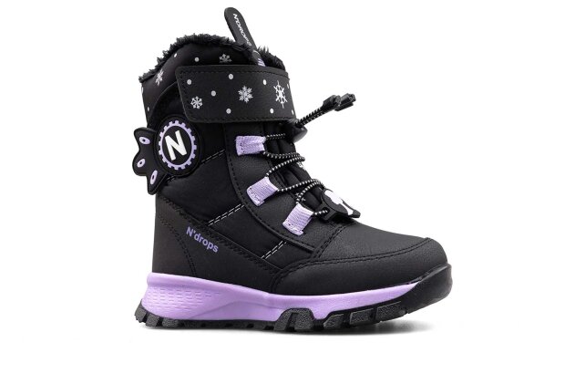 Ndrops 014 Patik Bot - Siyah/Lila - 1