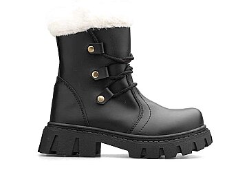 Waves 200 Filet Boot - Siyah/Cilt/Beyaz/Kürklü - Waves 