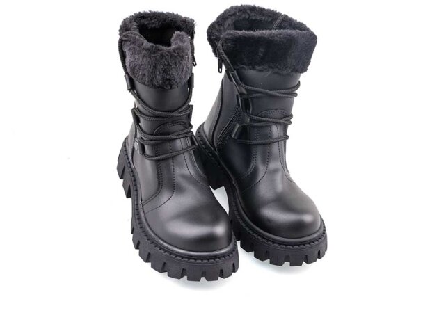 Waves 200 Patik Boot - Siyah/Cilt/Siyah Kürklü - 2