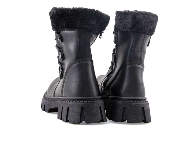 Waves 200 Patik Boot - Siyah/Cilt/Siyah Kürklü - 3
